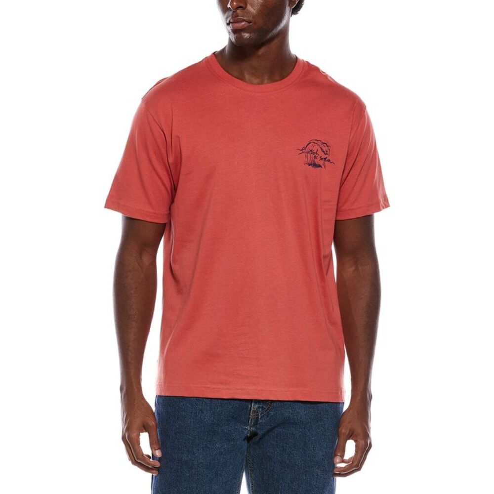 Scotch & Soda Mens  Graphic T-Shirt, Red